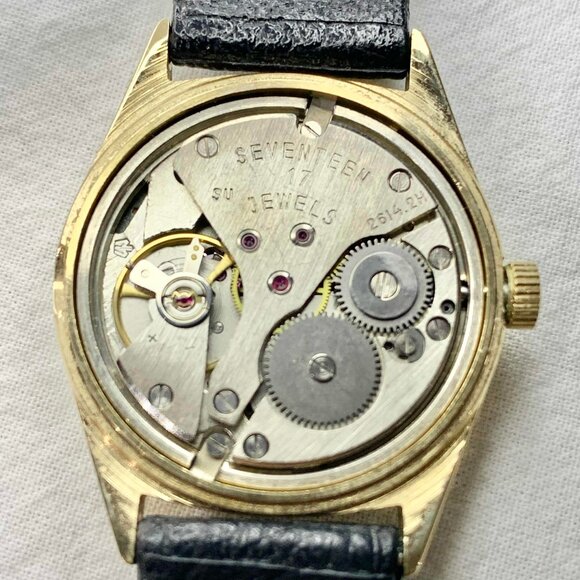 VTG 60s Cardinal 17 Jewel Mechanical Watch Raketa 2614.2H Sunburst Dial Day Date - Picture 7 of 8